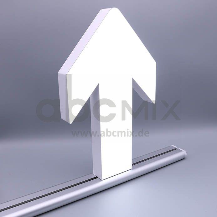 LED Buchstabe Slide Pfeil nach oben für 200mm Arial 6500K weiß