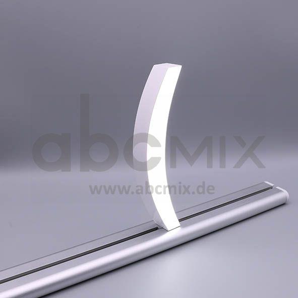 LED Buchstabe Slide runde Klammer auf ( für 150mm Arial 6500K weiß