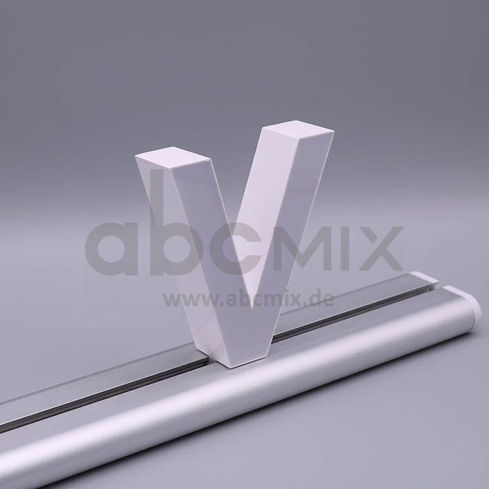 LED Buchstabe Slide V 100mm Arial 6500K weiß