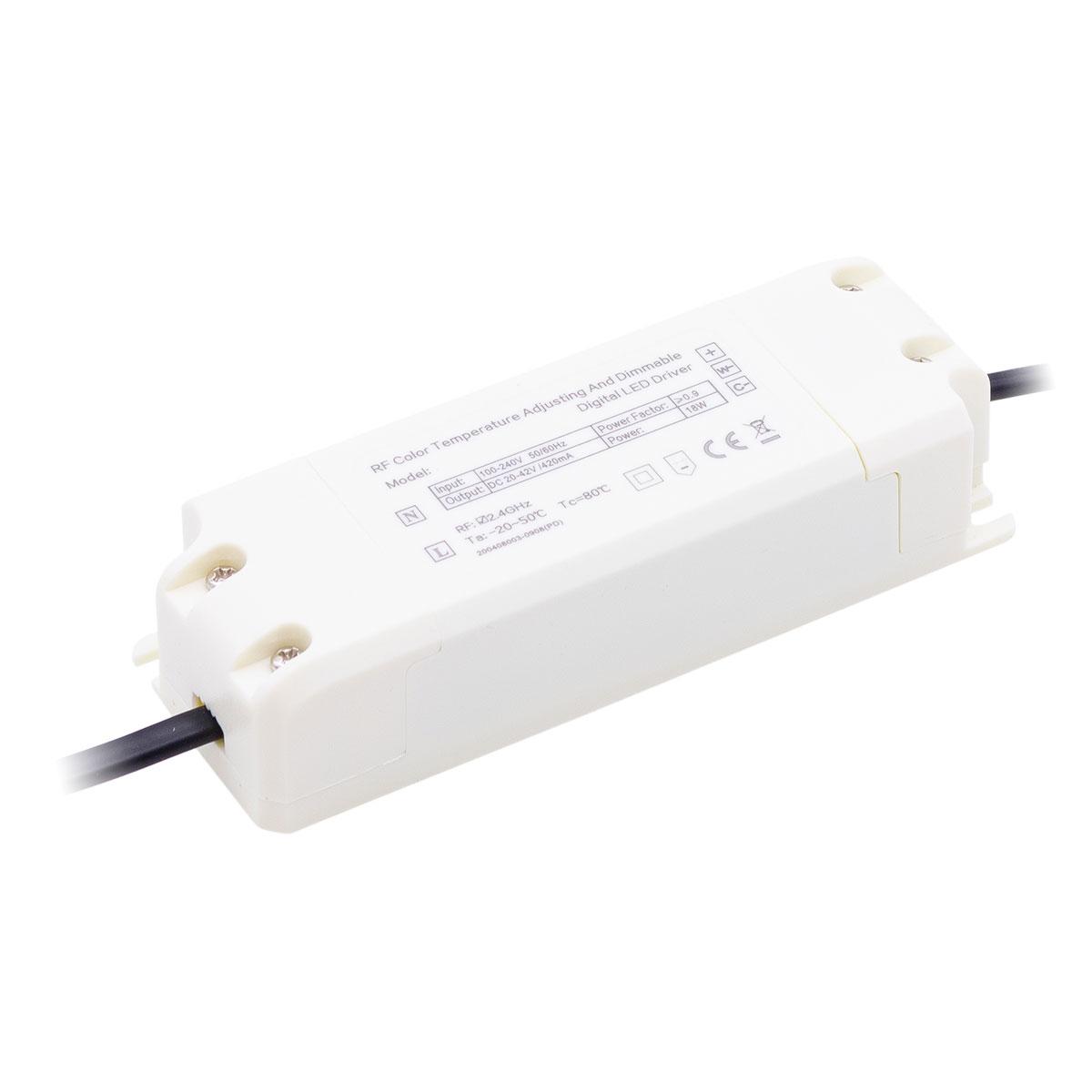 LED Treiber CCT Controller 18W 20-42V 420mA dimmbar über 2.4GHz Fernbedienung