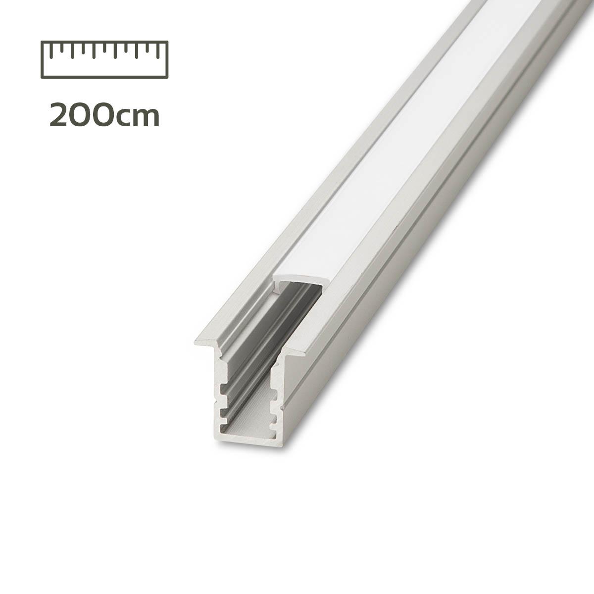 LED Fugen-Profil eloxiert 16 x 15mm opal 200cm