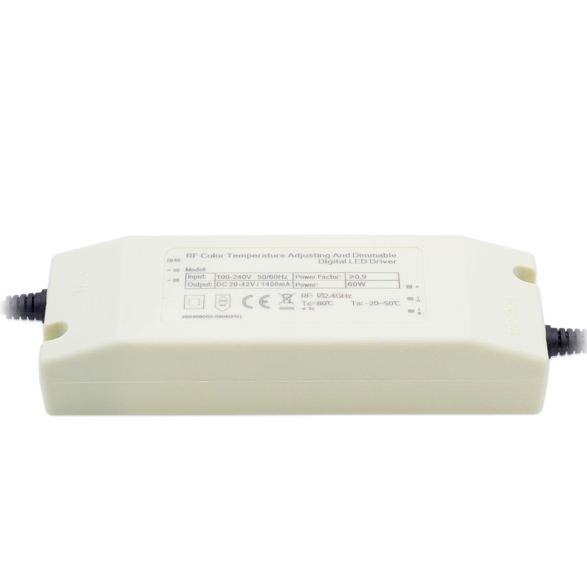 LED Treiber CCT Controller 60W 20-42V 1.400mA dimmbar über 2.4GHz Fernbedienung