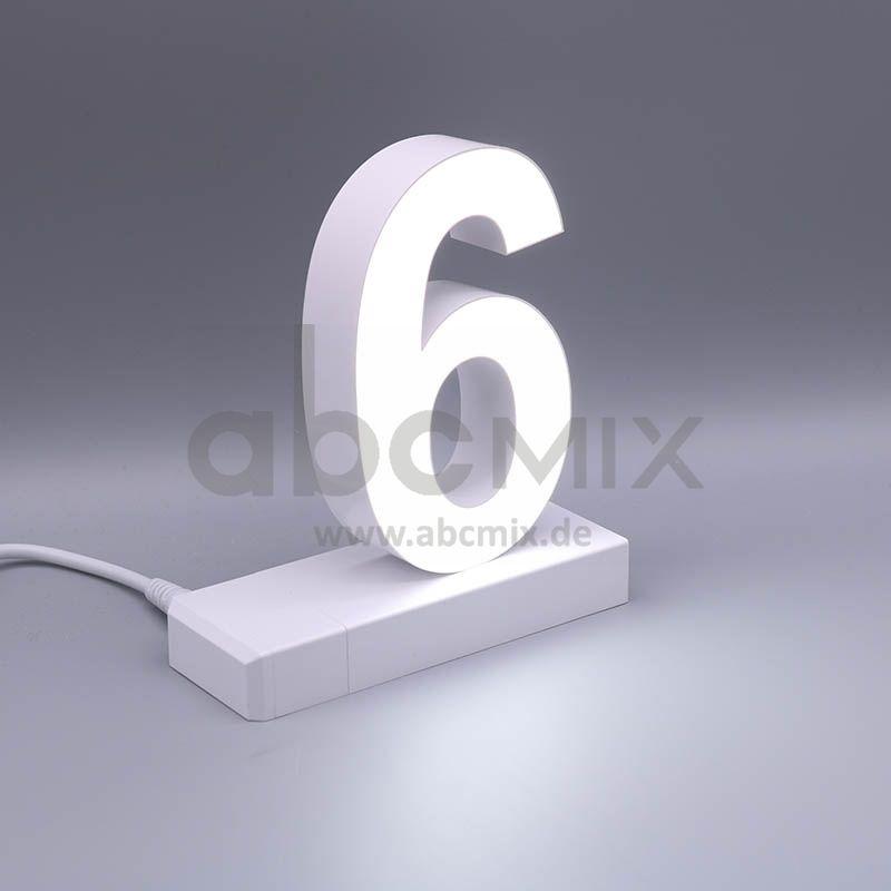 LED Buchstabe Click 6 für 125mm Arial 6500K weiß