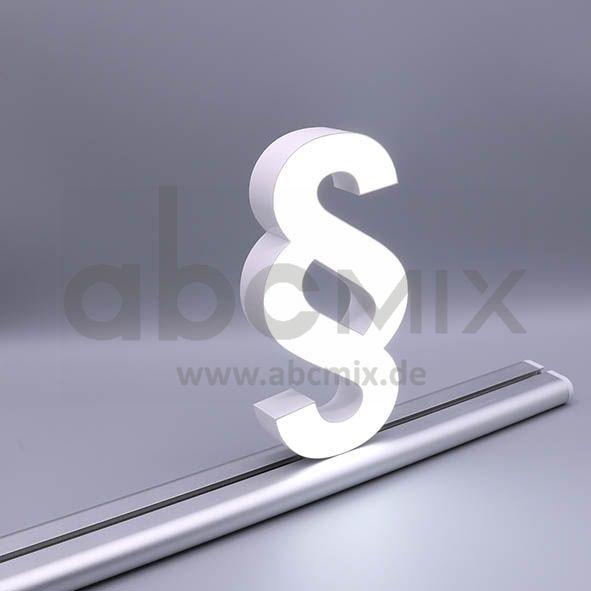 LED Buchstabe Slide Paragraphenzeichen § für 150mm Arial 6500K weiß