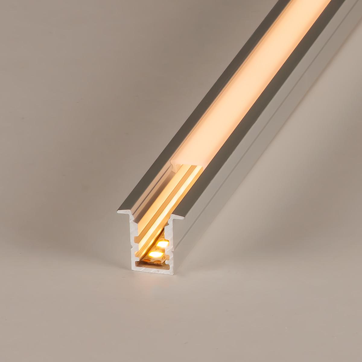 LED Fugen-Profil eloxiert 16 x 15mm opal 200cm