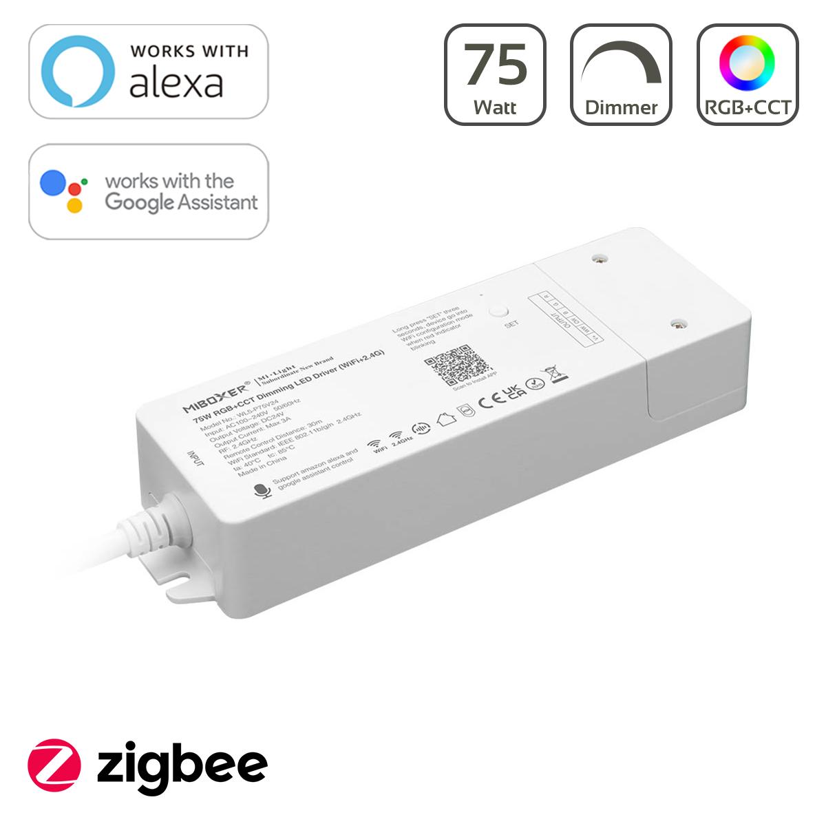 MIBoxer RGB+CCT Smart WiFi Controller Netzteil 75W Tuya Alexa Google Steuerung WL5-P75