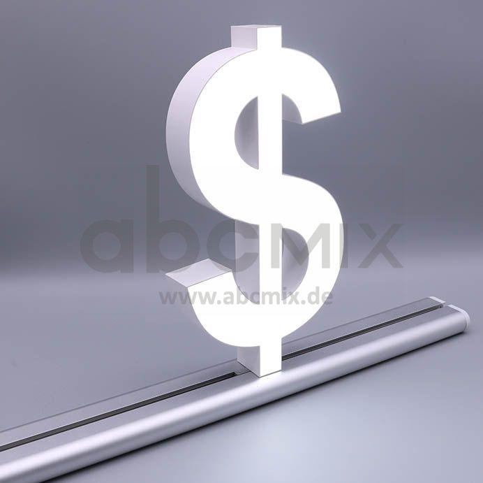 LED Buchstabe Slide $ Dollarzeichen für 200mm Arial 6500K weiß