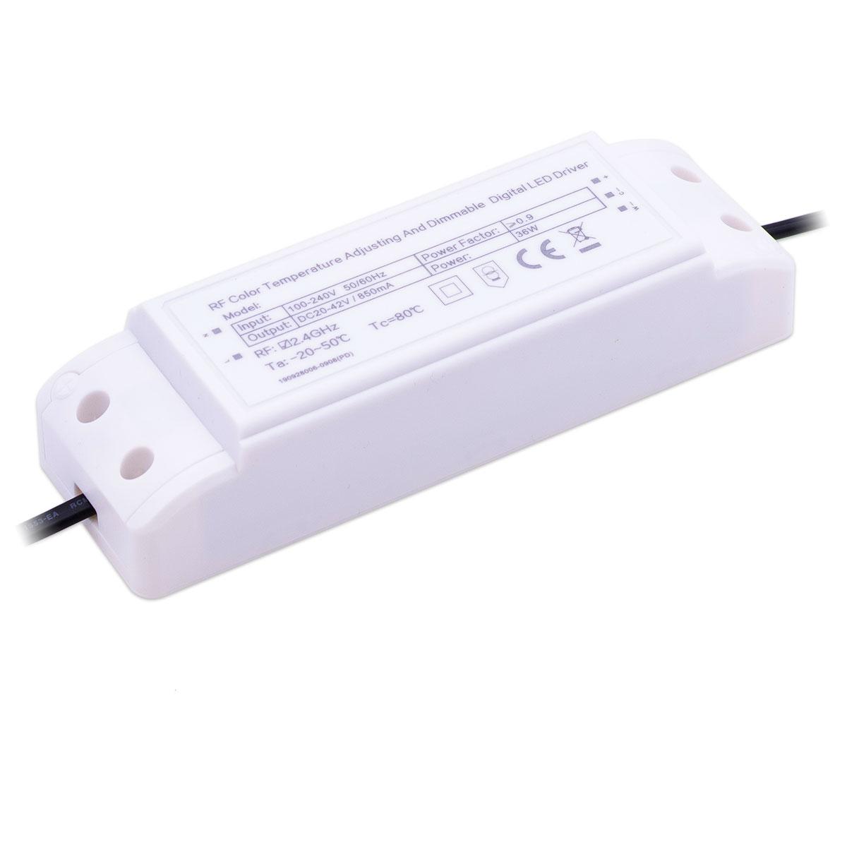 LED Treiber CCT Controller 36W 20-42V 650mA dimmbar über 2.4GHz Fernbedienung