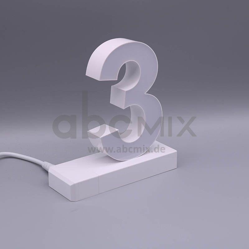 LED Buchstabe Click 3 für 125mm Arial 6500K weiß