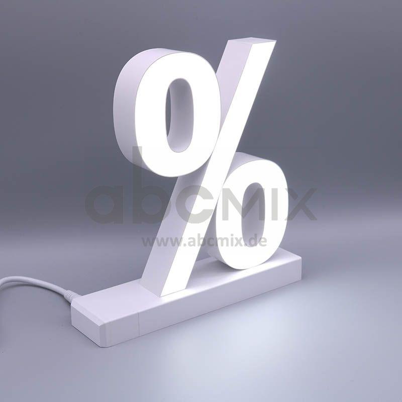 LED Buchstabe Click % Prozentzeichen für 175mm Arial 6500K weiß
