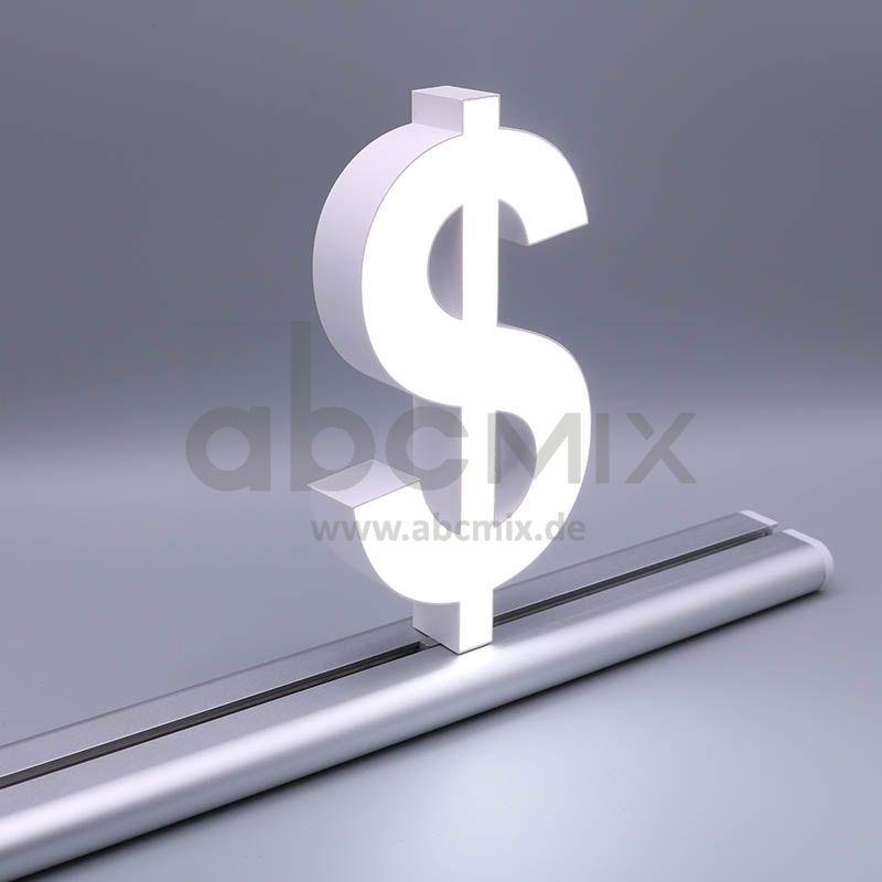 LED Buchstabe Slide Dollarzeichen $ für 150mm Arial 6500K weiß