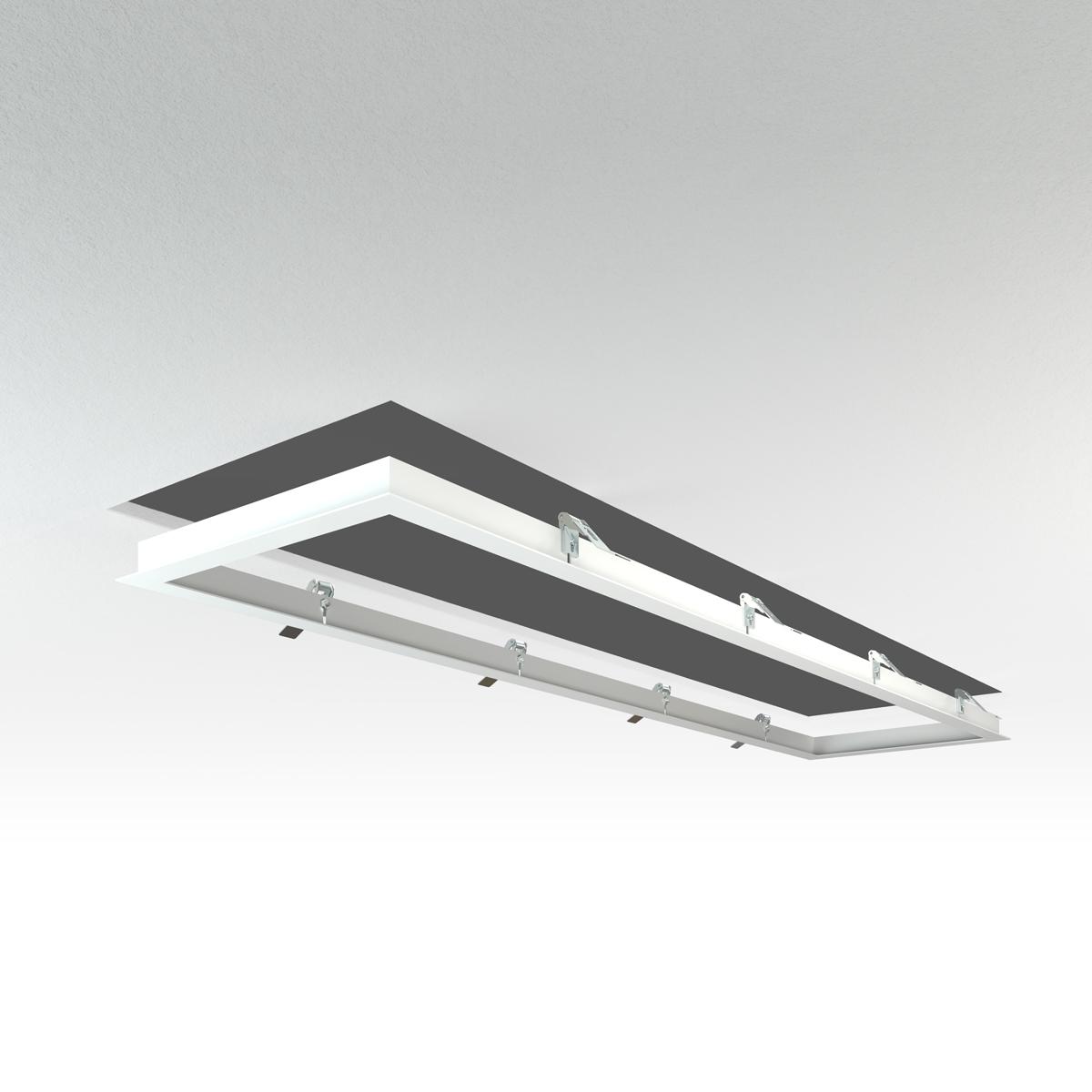 LED Panel Einbaurahmen 120x30cm weiß Deckeneinbau Montagerahmen für Rigipskartondecke