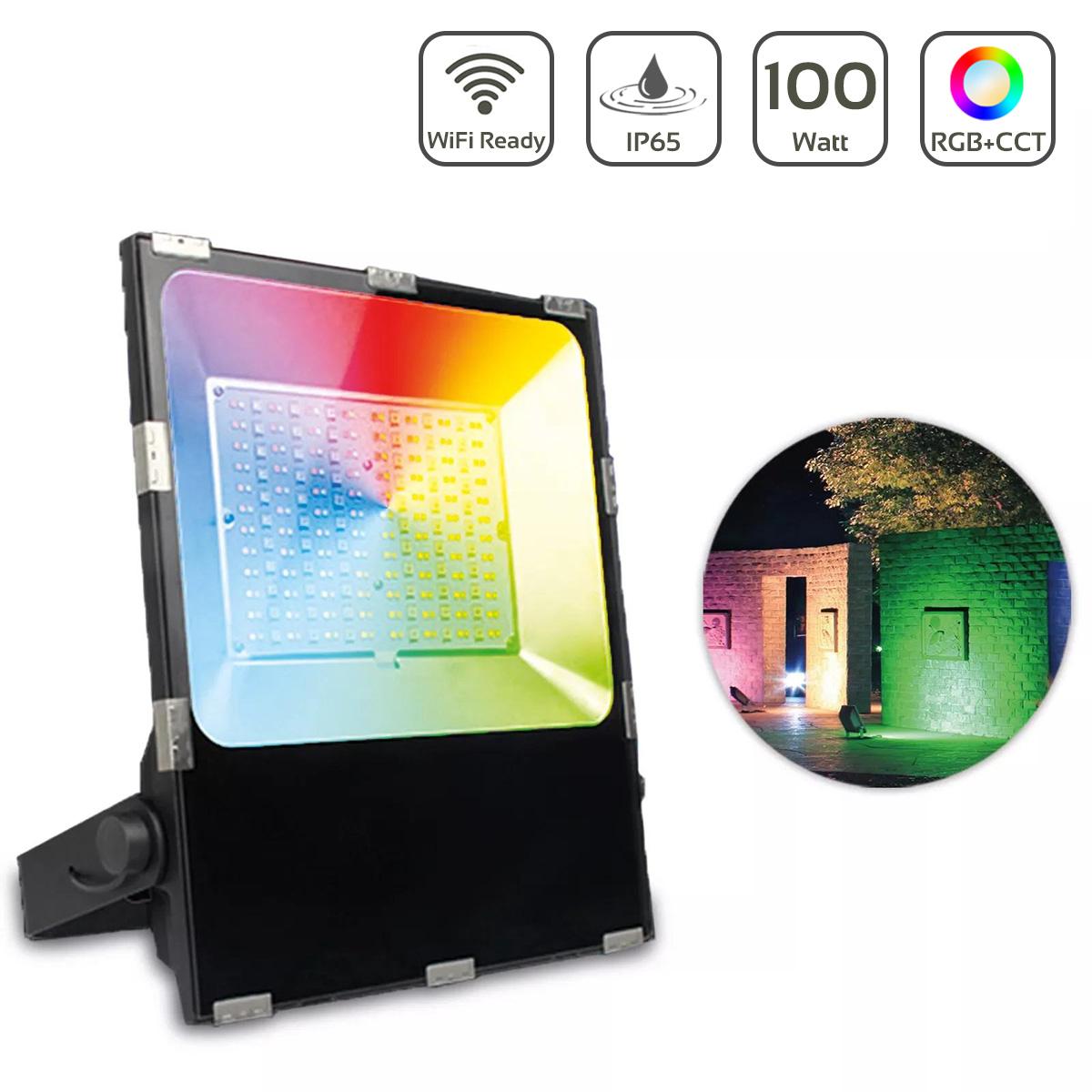 MiBoxer RGB+CCT LED Außenstrahler WiFi Farbwechsel Fluter - Ausführung: 100W FUTT07
