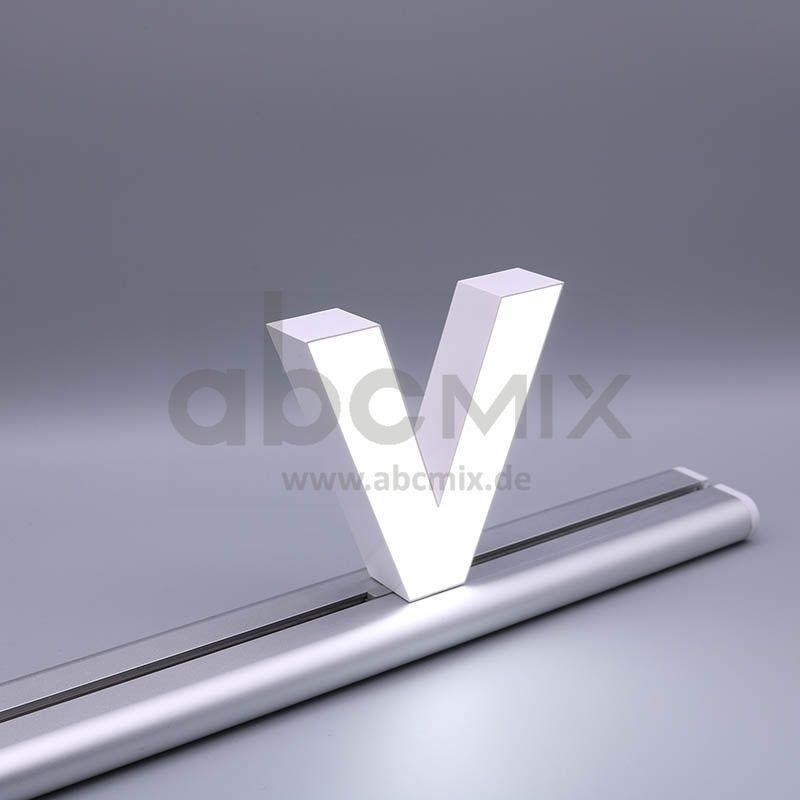 LED Buchstabe Slide v für 150mm Arial 6500K weiß