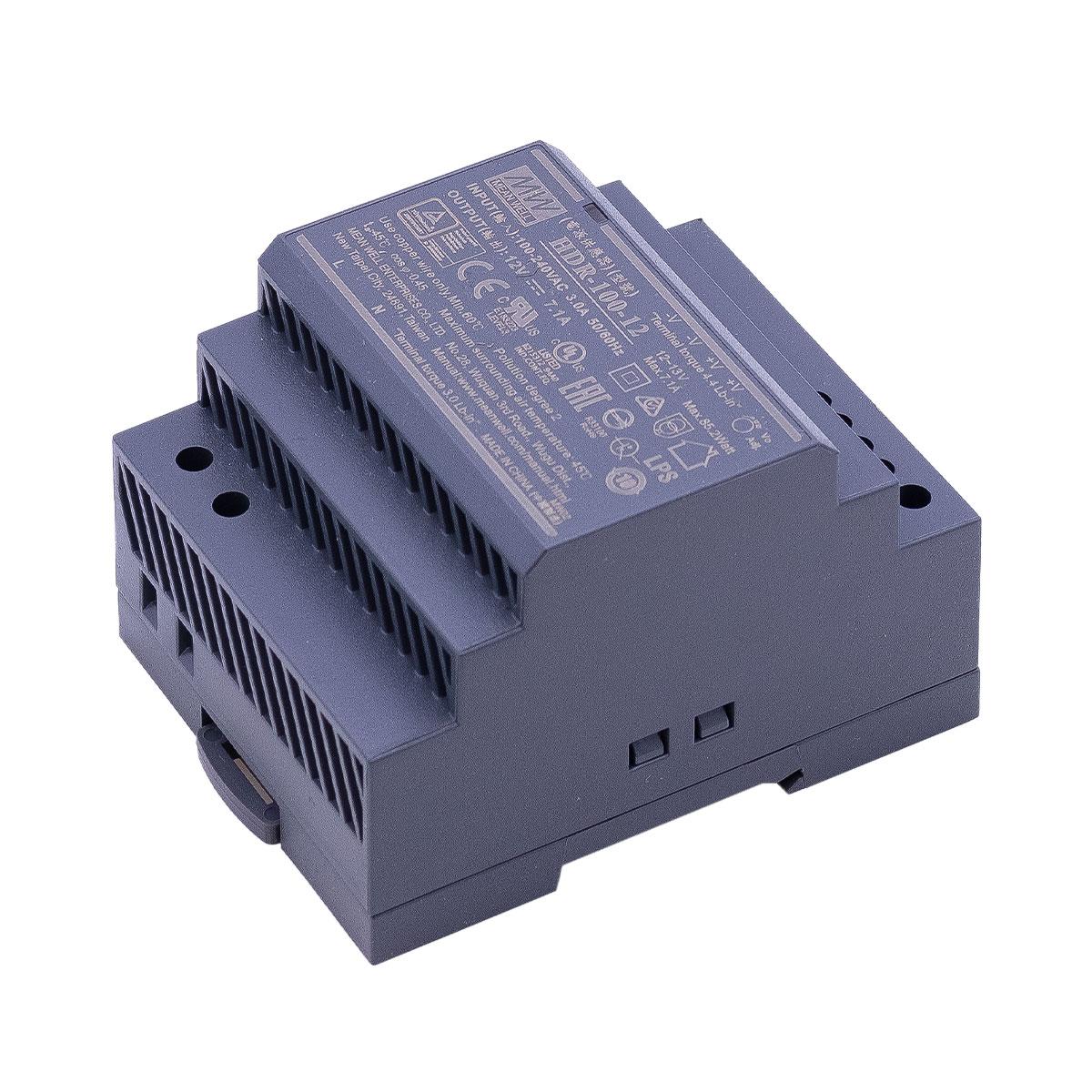 Mean Well HDR-100-12 LED Hutschienen Netzteil 85.2W 12V 7.1A DIN Rail CV